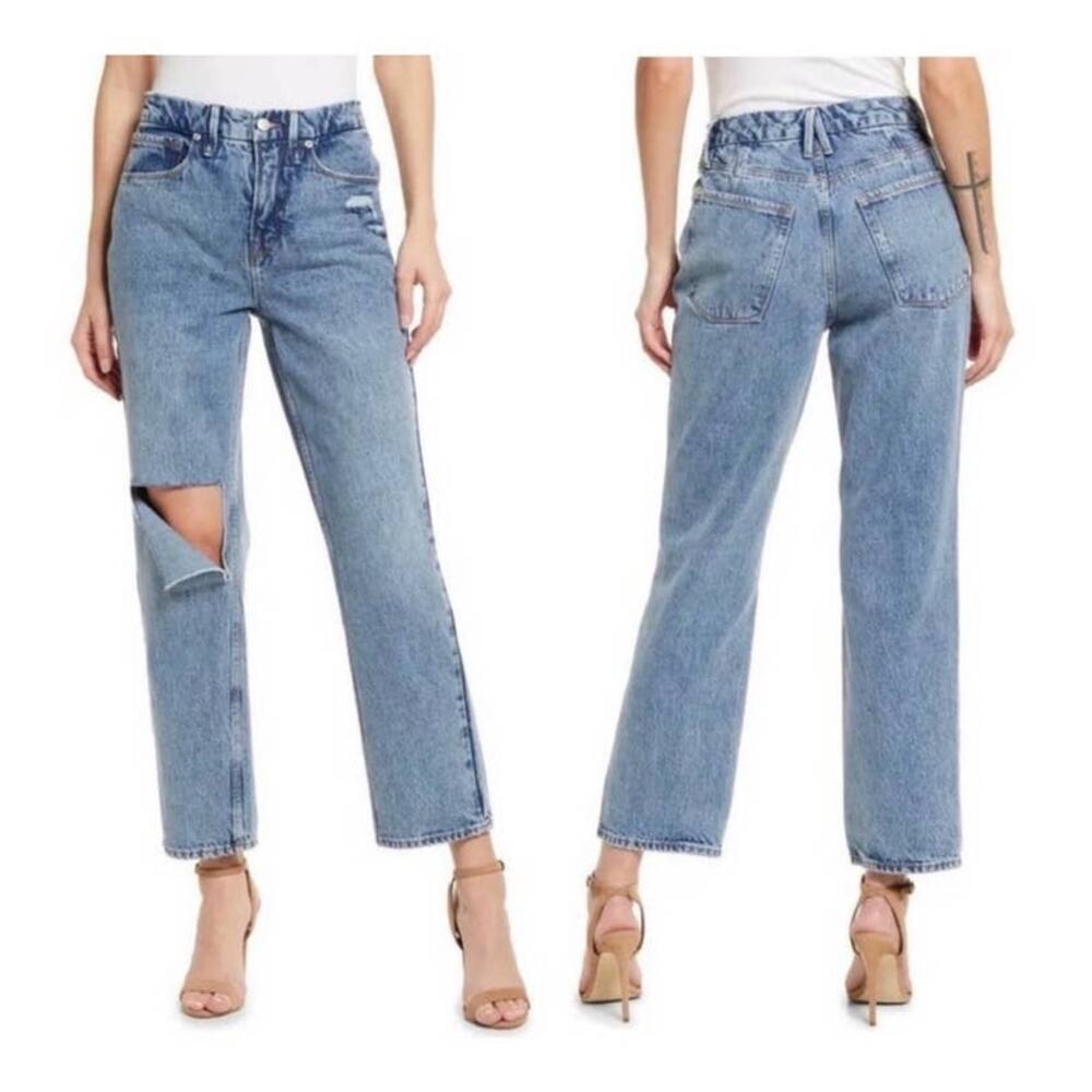 Good American Good 90s‎ Duster Jeans Blue 950 Women's Size 2/26 NWT